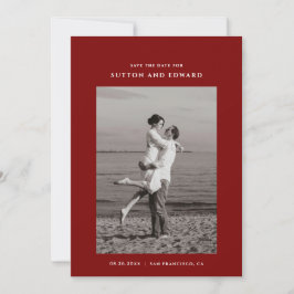 Reserva La Fecha Muy minimalista simple foto única