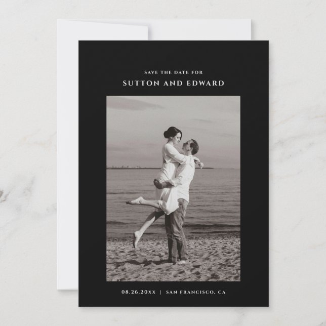 Reserva La Fecha Muy simple foto simple (Anverso)