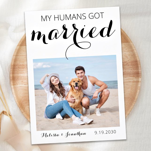 Reserva La Fecha My Humans Got Married Dog Elopement Announcement (Subido por el creador)