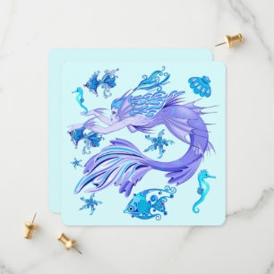 Reserva La Fecha Mystic Mermaid Fairy Purple Creple Ceramic Tile