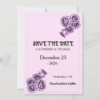 Reserva La Fecha Mystical Purple Rose Wedding