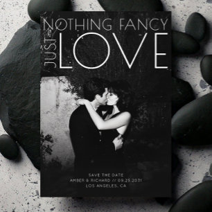 Reserva La Fecha Nada Fancy Ama Solamente Al Boda Moderno Único