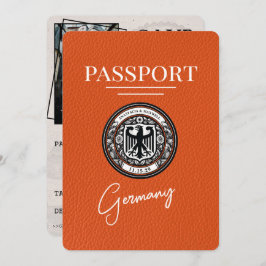 Reserva La Fecha Naranja Alemania Passport Save the Date