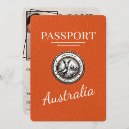 Reserva La Fecha Naranja Australia Passport Save the Date