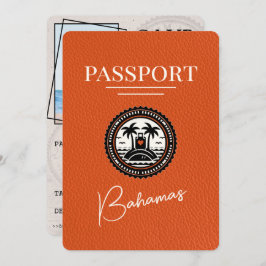 Reserva La Fecha Naranja Bahamas Passport Save the Date