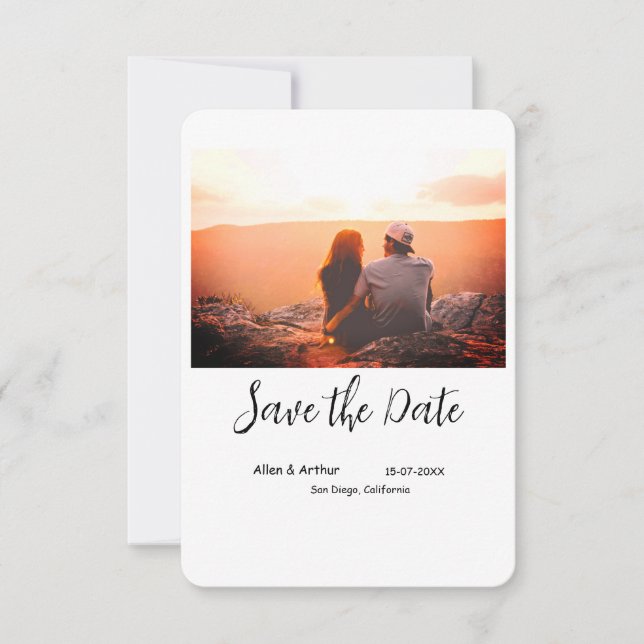 Reserva La Fecha naranja boho guardar fecha QR agregar nombre del s (Anverso)