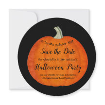 Naranja de calabaza pintada Partido Halloween Negr