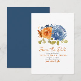 Reserva La Fecha Naranja de la Marina Quemada Azul Bouquet Fall Flo