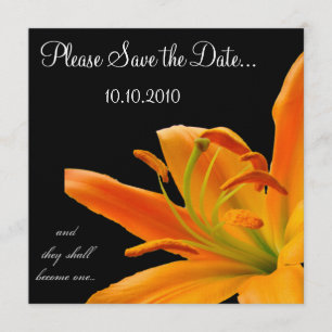 Reserva La Fecha Naranja Lily Save-the date