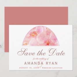 Reserva La Fecha Naranja Orquídea Acuarela Flor Boda Floral