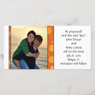 Reserva La Fecha Naranja Polka Dots Save the Date