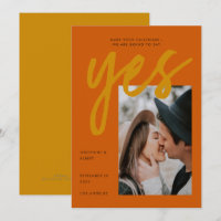 Naranja quemado en negrita Ochre Gran Script Boda