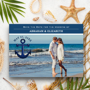 Reserva La Fecha Nautical Anchor Simple Typography Save the Date