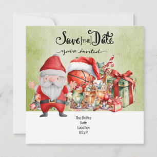 Reserva La Fecha Navidades de baloncesto Fiesta con Santa Claus