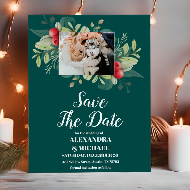 Reserva La Fecha Navidades de fotografía Boda de la energía verde d (Subido por el creador)