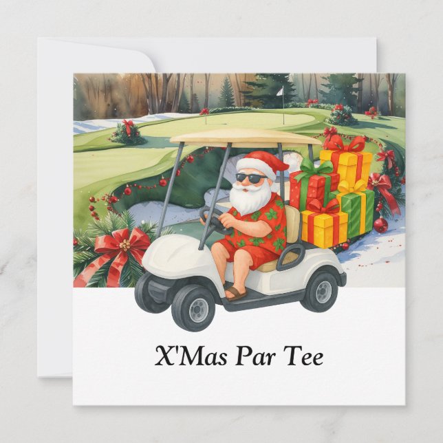 Reserva La Fecha Navidades de golf con Santa Claus en Green (Anverso)