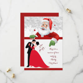 Reserva La Fecha navidades de parejas rojas y blancas