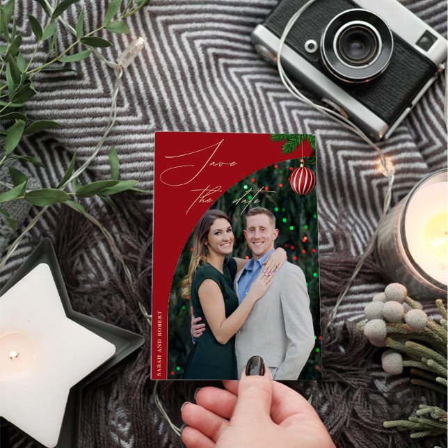 Reserva La Fecha Navidades elegantes Boda de arte fotográfico (Subido por el creador)
