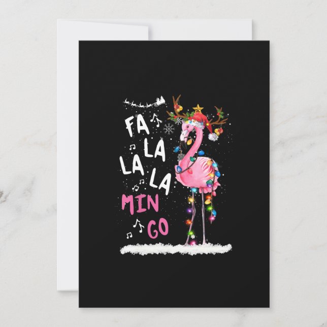 Reserva La Fecha Navidades - Fa-La-Mingo Flamingo Con Navidades (Anverso)
