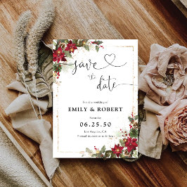 Reserva La Fecha Navidades florales de Pine Poinsettia Rustic