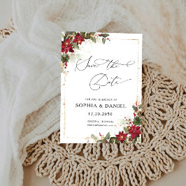 Reserva La Fecha Navidades florales de Pine Poinsettia Rustic