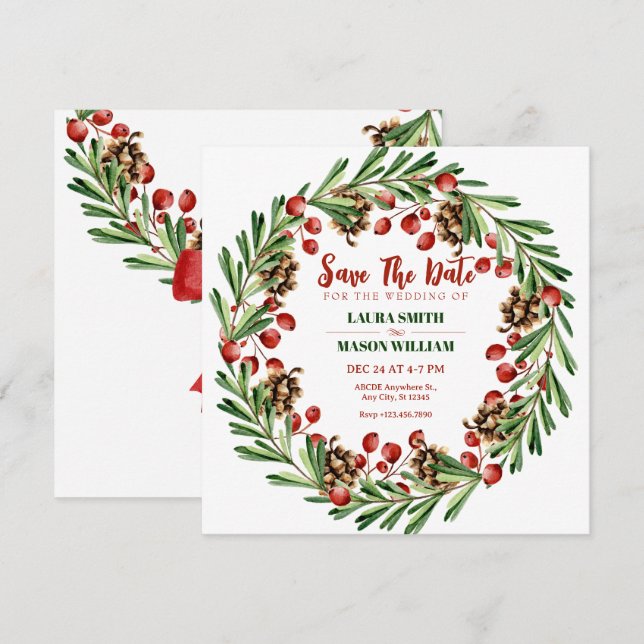 Reserva La Fecha Navidades fueron bodas (Anverso / Reverso)