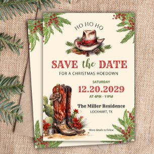 Reserva La Fecha Navidades occidentales, Holiday Hoedown, Fiesta Co