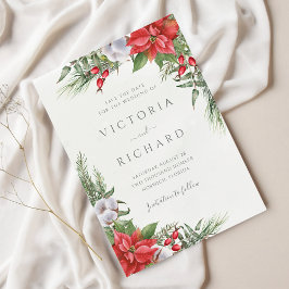 Reserva La Fecha Navidades Poinsettia Winter Greenery Botánico