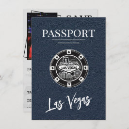 Reserva La Fecha Navy Blue Las Vegas Passport Save The Date