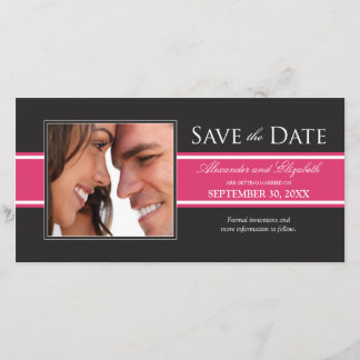 Reserva La Fecha Negrita Fuchsia Stripe Save the Date Anunciation