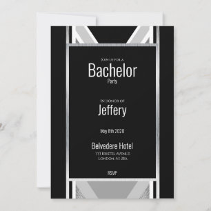 Reserva La Fecha Negro diagonal, gris, rayado metálico