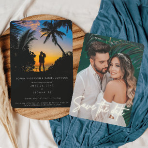 Reserva La Fecha Neon Script Photo Wedding Guardar la fecha