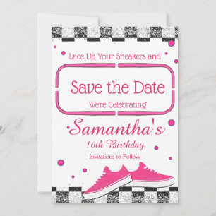 Reserva La Fecha Neon Sneaker Birthday, Purpurina