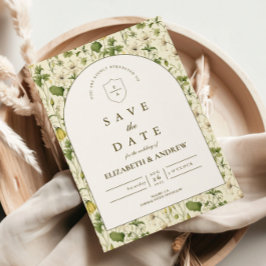 Reserva La Fecha Neutral Botanical Arch Garden Wedding