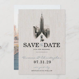 Reserva La Fecha New York City Bride & Groom Save the Date