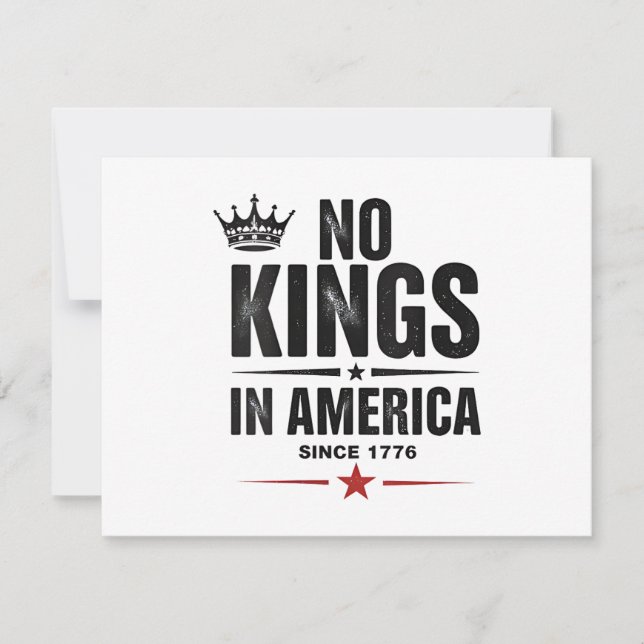 Reserva La Fecha No Kings In America Since 1776 (Anverso)
