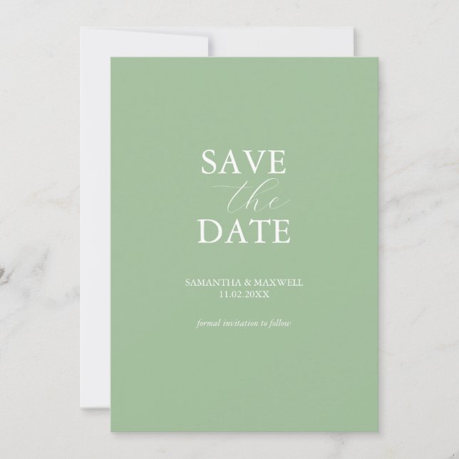 Reserva La Fecha No Matrimonio Fotográfico Salvar El Verde De La Fe (Anverso)