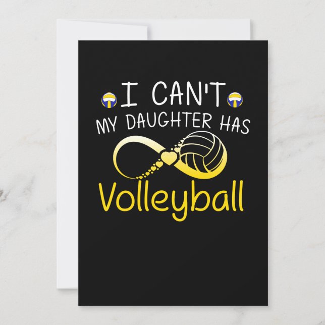 Reserva La Fecha No puedo mi hija tiene camiseta de mamá de voleibo (Anverso)
