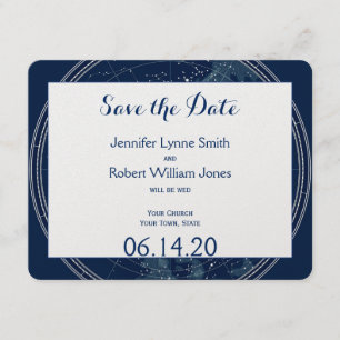 Reserva La Fecha Noche de Constellation Sky Wedding Save the Date