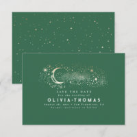 Noche estelar celestial Luna mística salva la fech