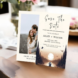 Reserva La Fecha Noche Sunset Stars Moon Cloud Twilight Boda