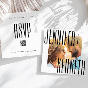 RESERVA LA FECHA NOMBRES EN NEGRO ULTRA SIMPLE PHOTO SQUARE CÓDIGO 