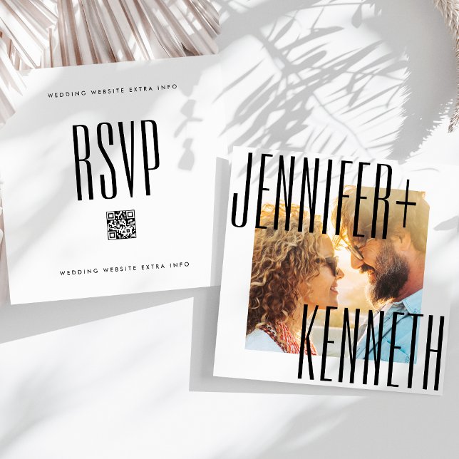 RESERVA LA FECHA NOMBRES EN NEGRO ULTRA SIMPLE PHOTO SQUARE CÓDIGO  (Subido por el creador)