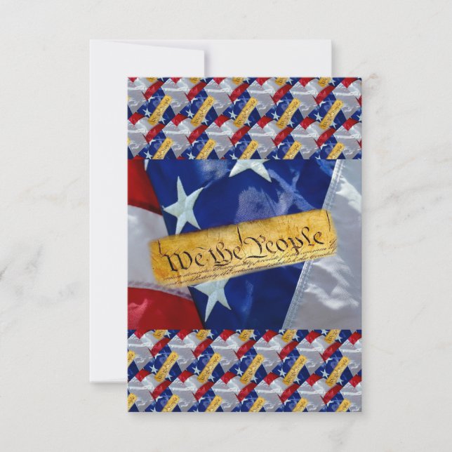 Reserva La Fecha Nosotros, la bandera estadounidense del pueblo (Anverso)