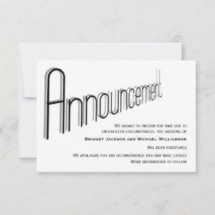 Reserva La Fecha Notificación pospuesta del boda