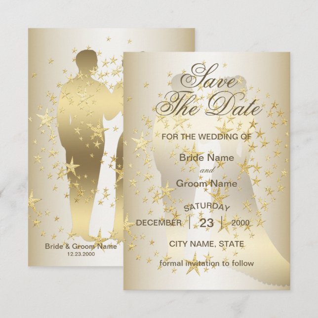 Reserva La Fecha Novia y Groom (Anverso / Reverso)