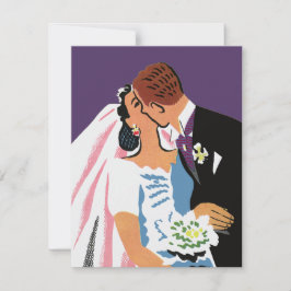 Reserva La Fecha Novia y Novio de Boda Vintage, Guardar la Fecha