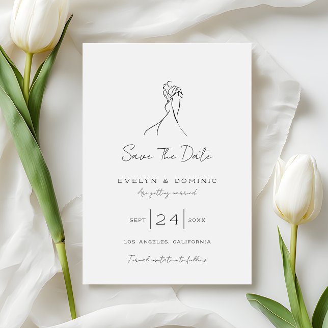 Reserva La Fecha Novia y Novio Románticos Modernos Boda (Subido por el creador)