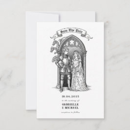Reserva La Fecha Novio Caballero Gótico Medieval