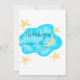 Reserva La Fecha Nubes de estrellas de la luna acuarela de la ducha